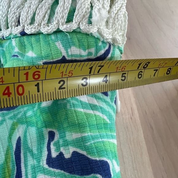 Lilly Pulitzer Blue & Green Bamboo Shift Dress. Size 10 - Picture 14 of 15
